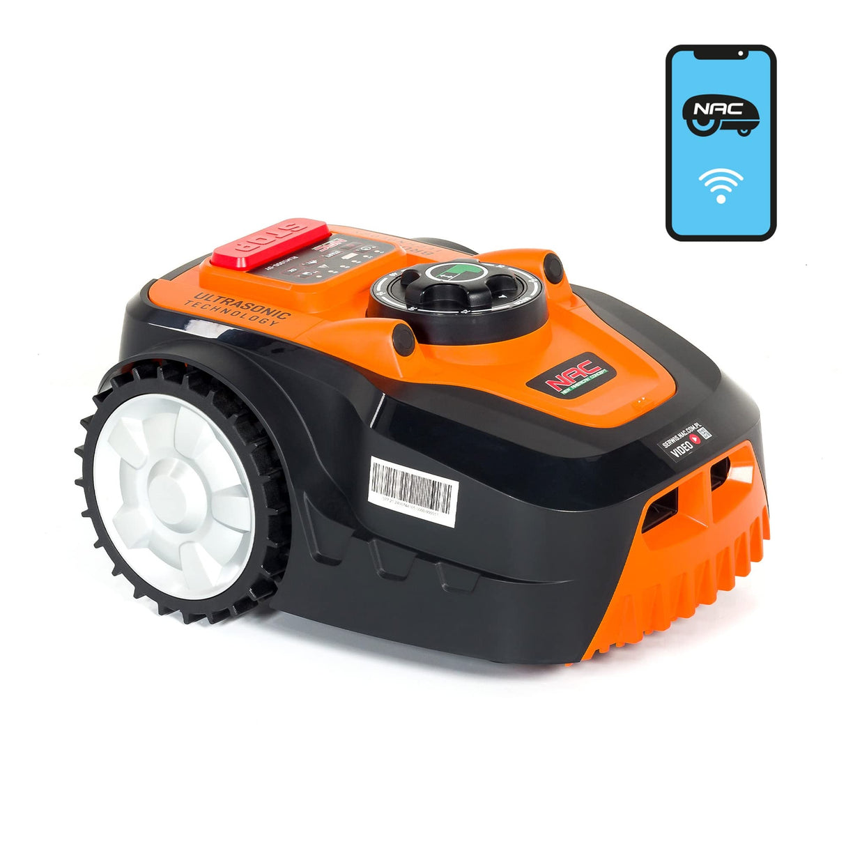 NAC RLM1000-DY robot cortacésped NAC, superficie de trabajo máxima 1000 m2, controlado con un smartphone, Bluetooth, WIFI