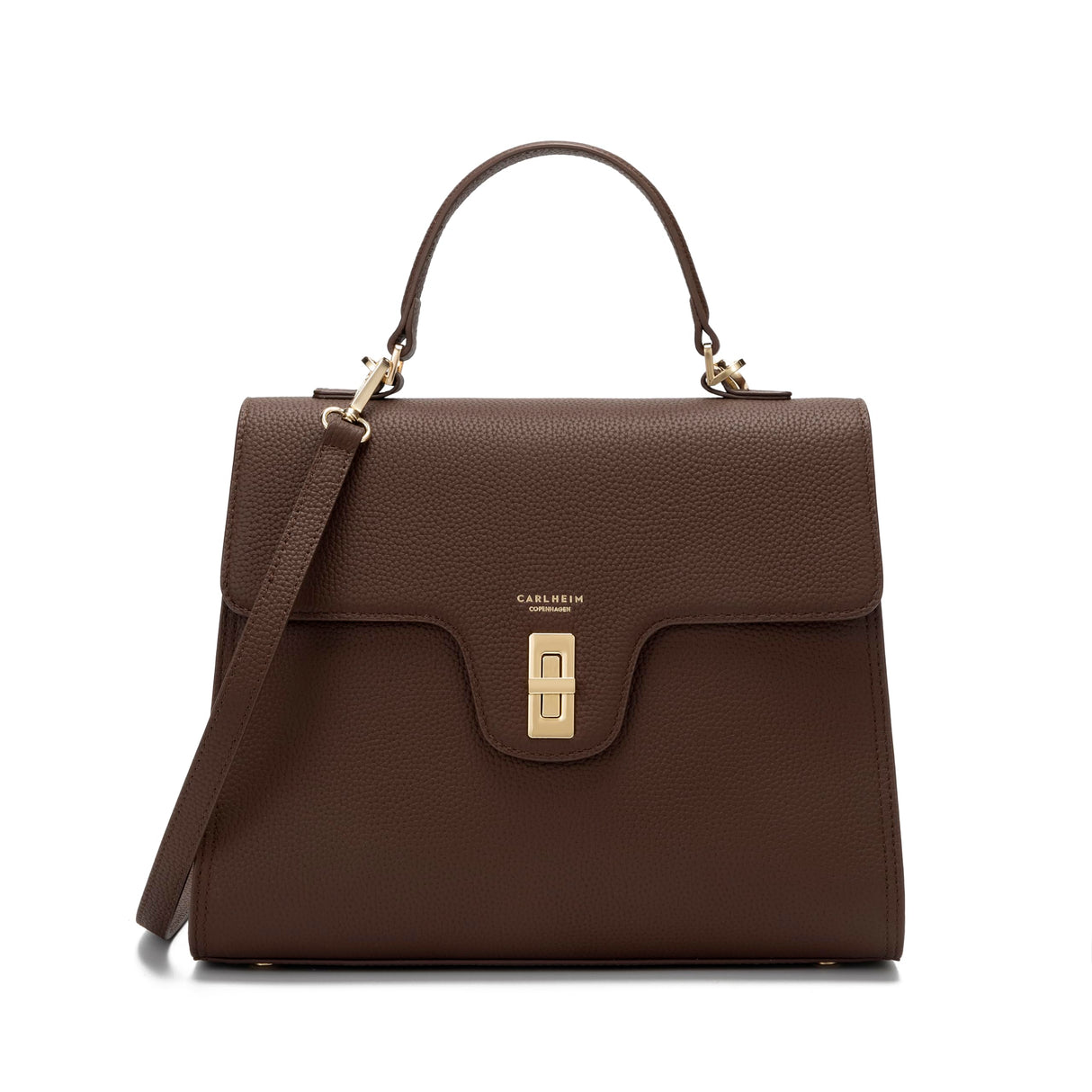 Carlheim, Gotland Genuine Leather collection, Estelle Genuine Leather Handbag (Brown)