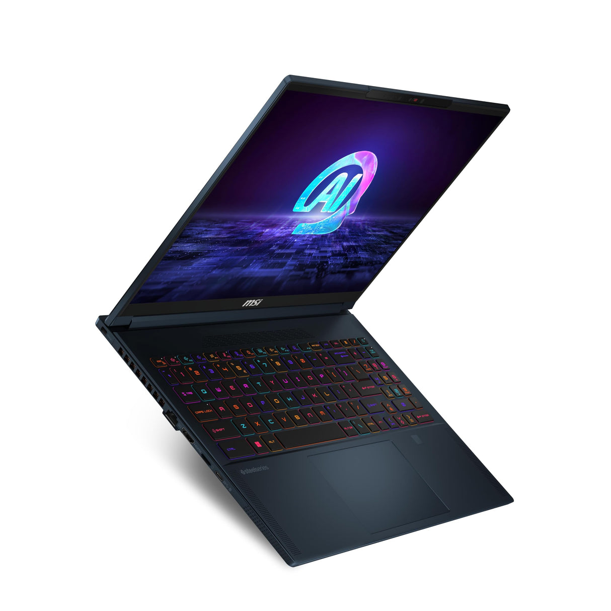 MSI Stealth 16 AI Studio A1VFG-045XES Portátil Gaming 16" 16:10 QHD+ 240Hz (Intel Core Ultra 7 155H, 16GB RAM, 1TB SSD, RTX 4060-8GB, Free Dos) Star Blue, Teclado QWERTY Español