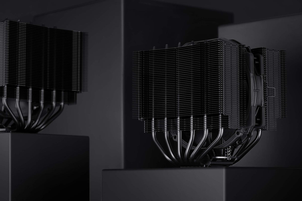 Noctua NH-D15S chromax.black, Disipador de CPU de Doble Torre con NF-A15 PWM 140 mm Ventilador (Negro)