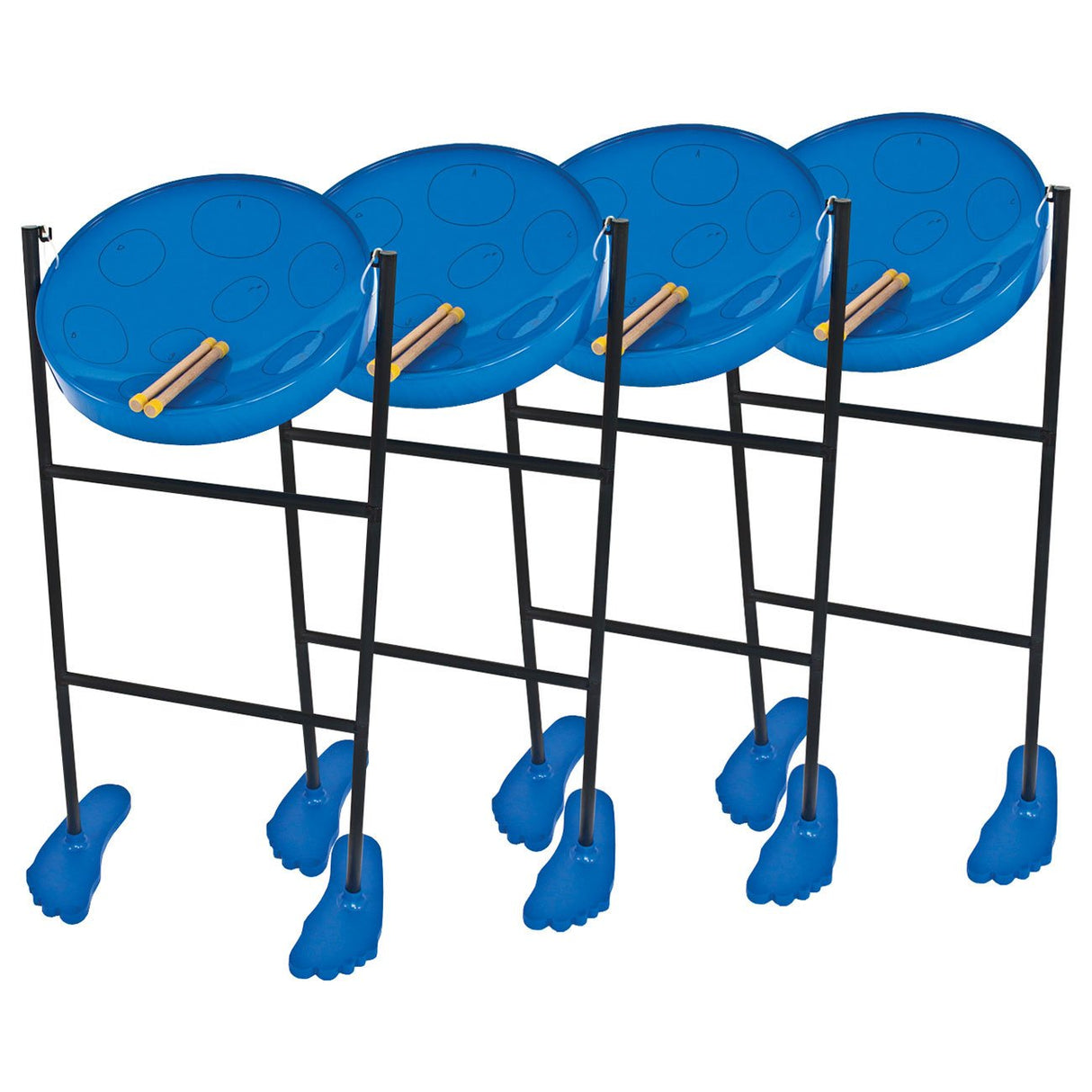 Panyard JJ1058-BL-4PK - Tambor de acero (4 unidades), color azul