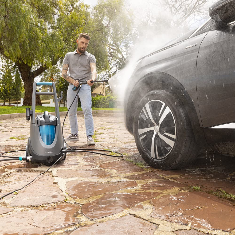 Cecotec Hidroaspirador Conga Triton 4000 UltraClean. 1500 W, 4 en 1: Función Hidrolimpiadora, Aspirador de Sólidos y Líquidos y Sopladora, 120 Bar, Poder Succión 15 kPa, Negro, Azul, Gris.