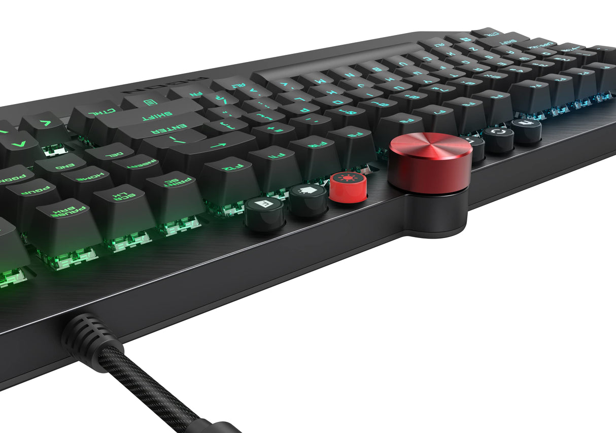 AOC AGON AKG700 Teclado de gaming - Teclado para PC con distribución en Italiano e interruptores Cherry MX Red, Anti-Ghosting, N-Key Rollover y software programable AOC G-Tools, negro