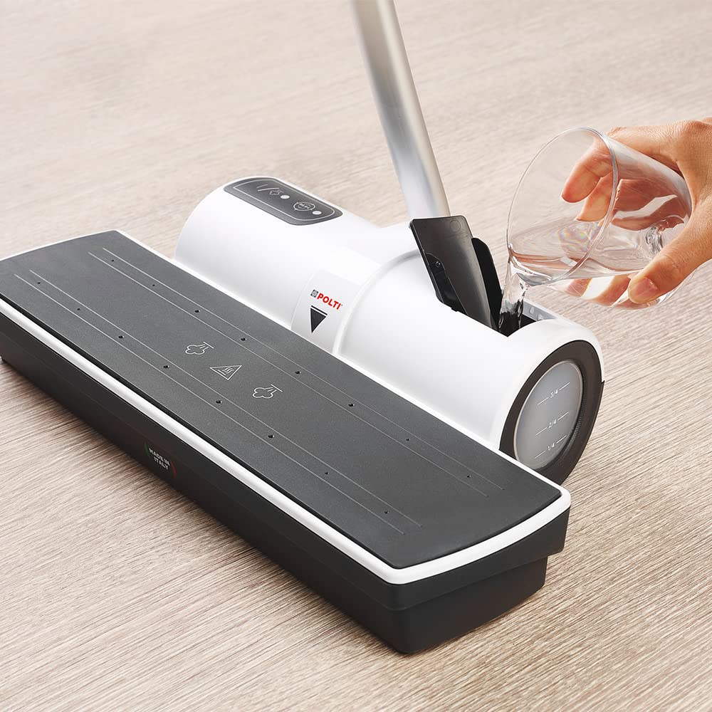 Polti Moppy White, Mopa a Vapor Sin Cable, para Todos los Suelos y Superficies Verticales Lavables, Potencia 1500 W, Capacidad Depósito 0,7 L, Blanco