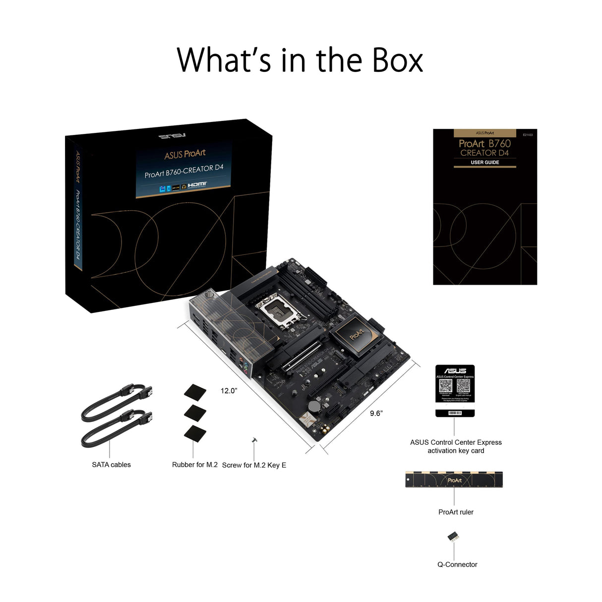 ASUS PROART B760-CREATOR D4 - Placa Base (zócalo Intel LGA1700 (ATX, PCIe 5.0, Memoria DDR4, 3 x M.2, USB 3.2 Gen2 x 2, para creador de Contenido)