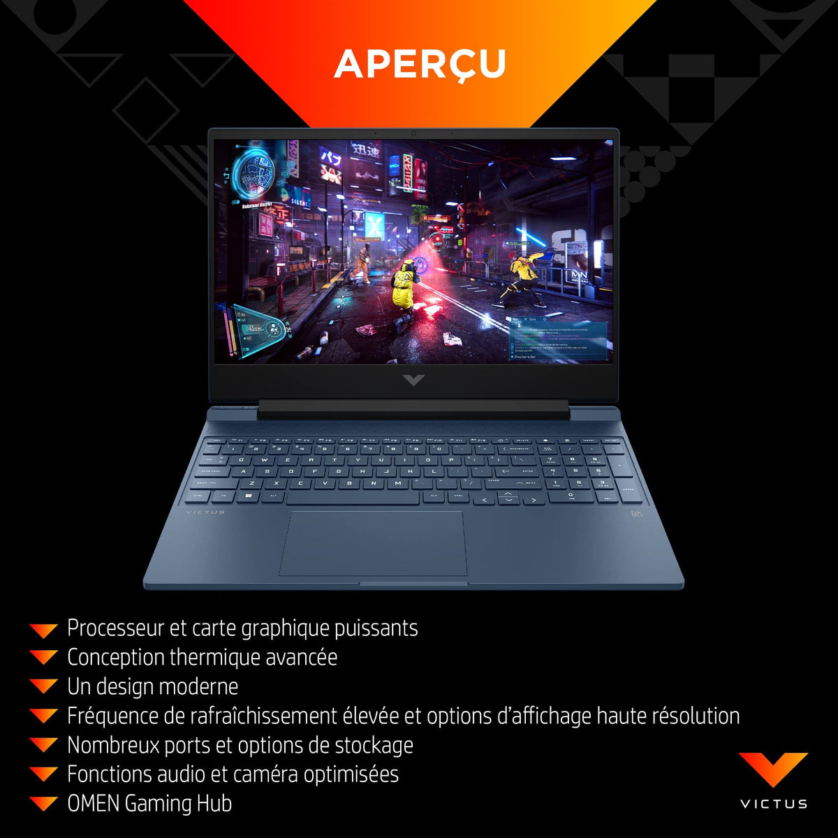 HP Victus Victus 15-fa0003sf - Ordenador portátil (15,6 Pulgadas, FHD IPS (Intel Core i5-12450H, RAM 16 GB, SSD 512 GB, NVIDIA GeForce RTX 3050 4GB, AZERTY, Windows 11) Plata Mica