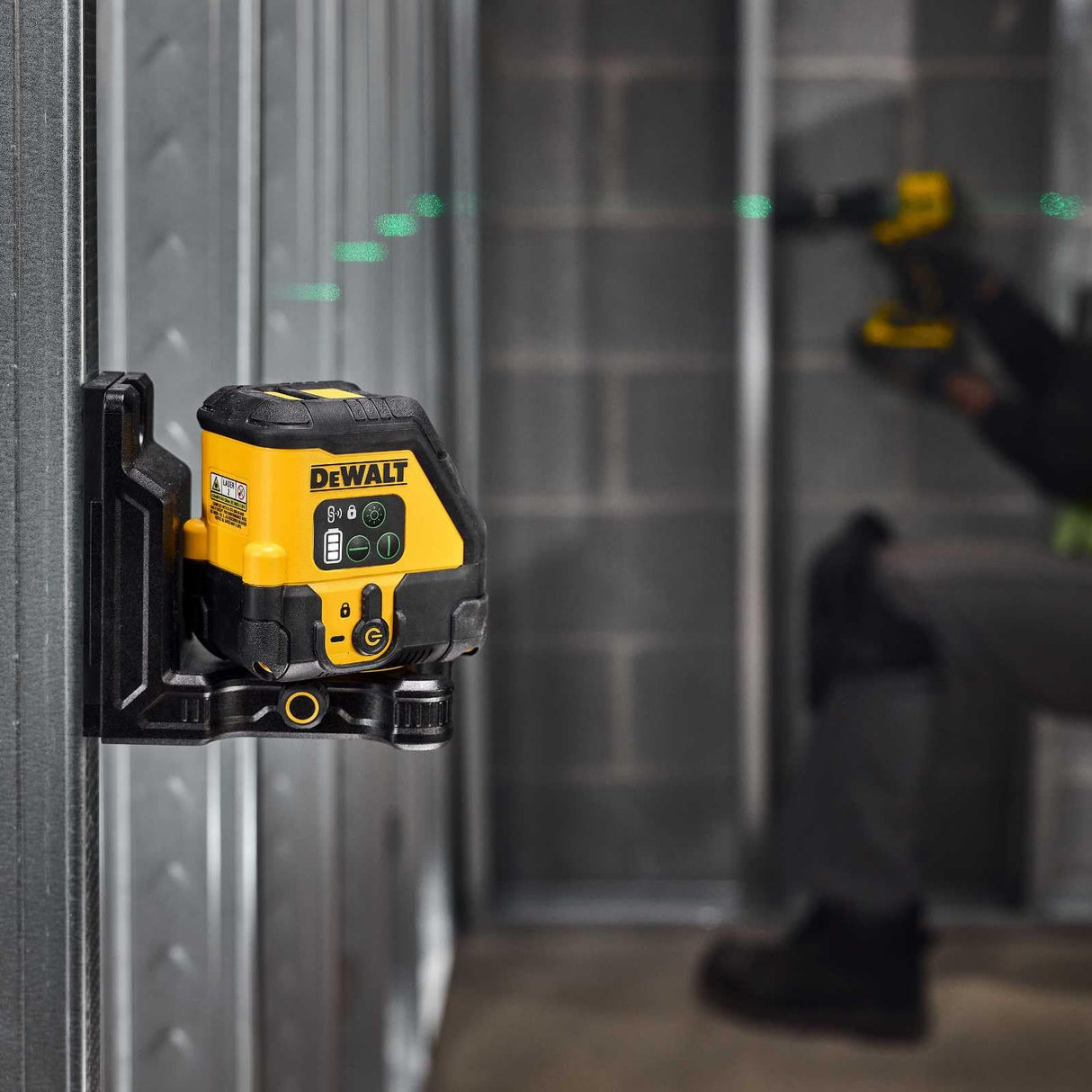 DEWALT DCLE14201GB-XJ - Láser de Línea Cruzada con Haz Verde USB