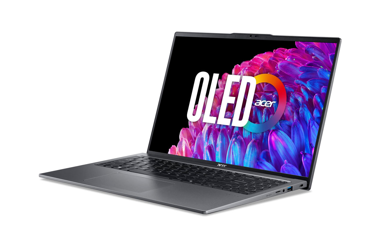 Acer Swift Go 16 SFG16-72-99Q7 - Ordenador Portátil 16" WQHD OLED (Intel Core Ultra 9 185H, 32GB RAM, 1TB SSD, Intel Arc Graphics, Windows 11 Home) Plata - Teclado QWERTY Español