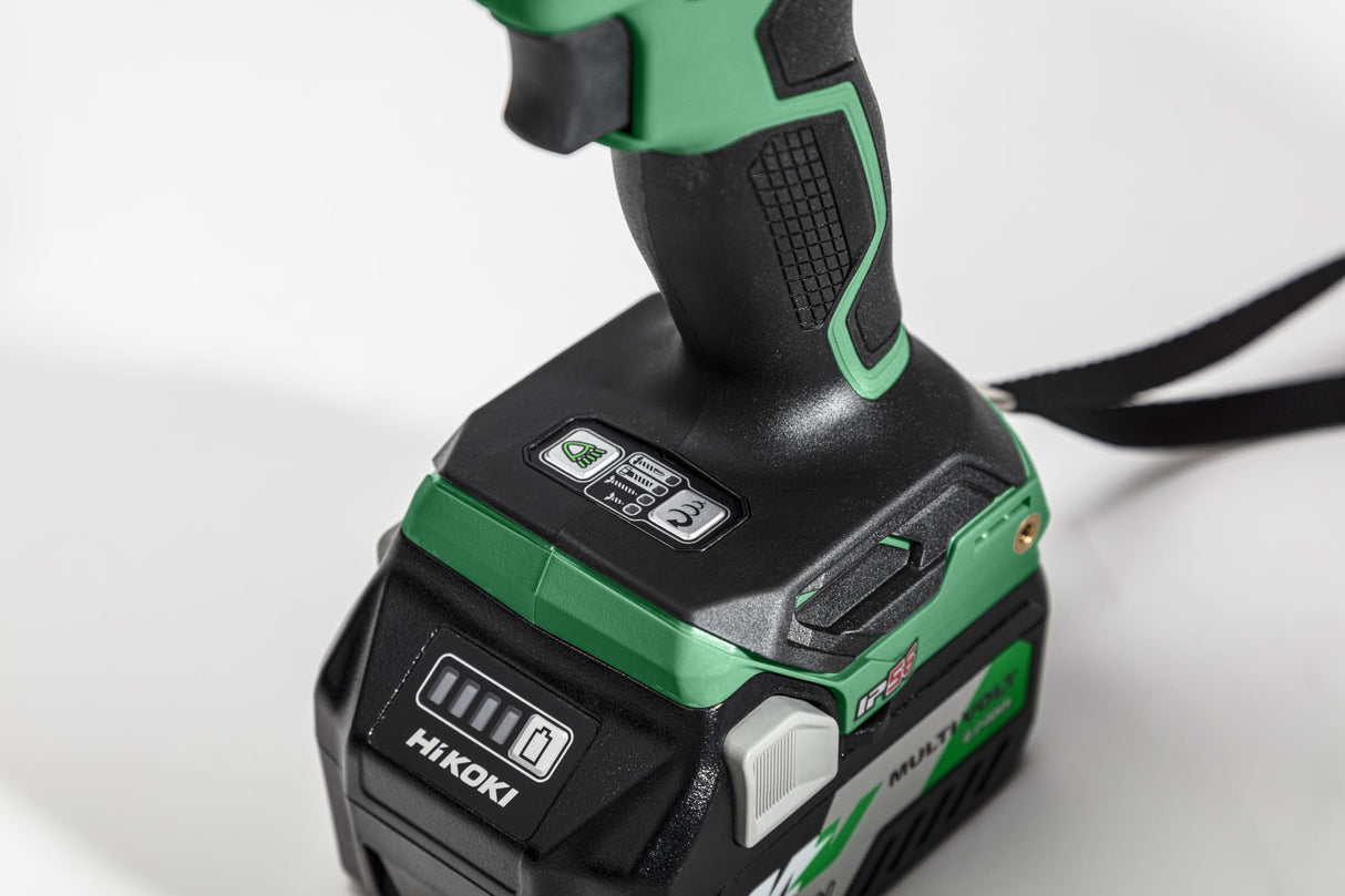 HiKOKI Atornillador de impacto inalámbrico, 18 V, 1/4", 210 Nm, motor sin escobillas, martillo triple, IP56 resistente al polvo y al agua, luz LED, compacta y ligera, incluye maletín de transporte
