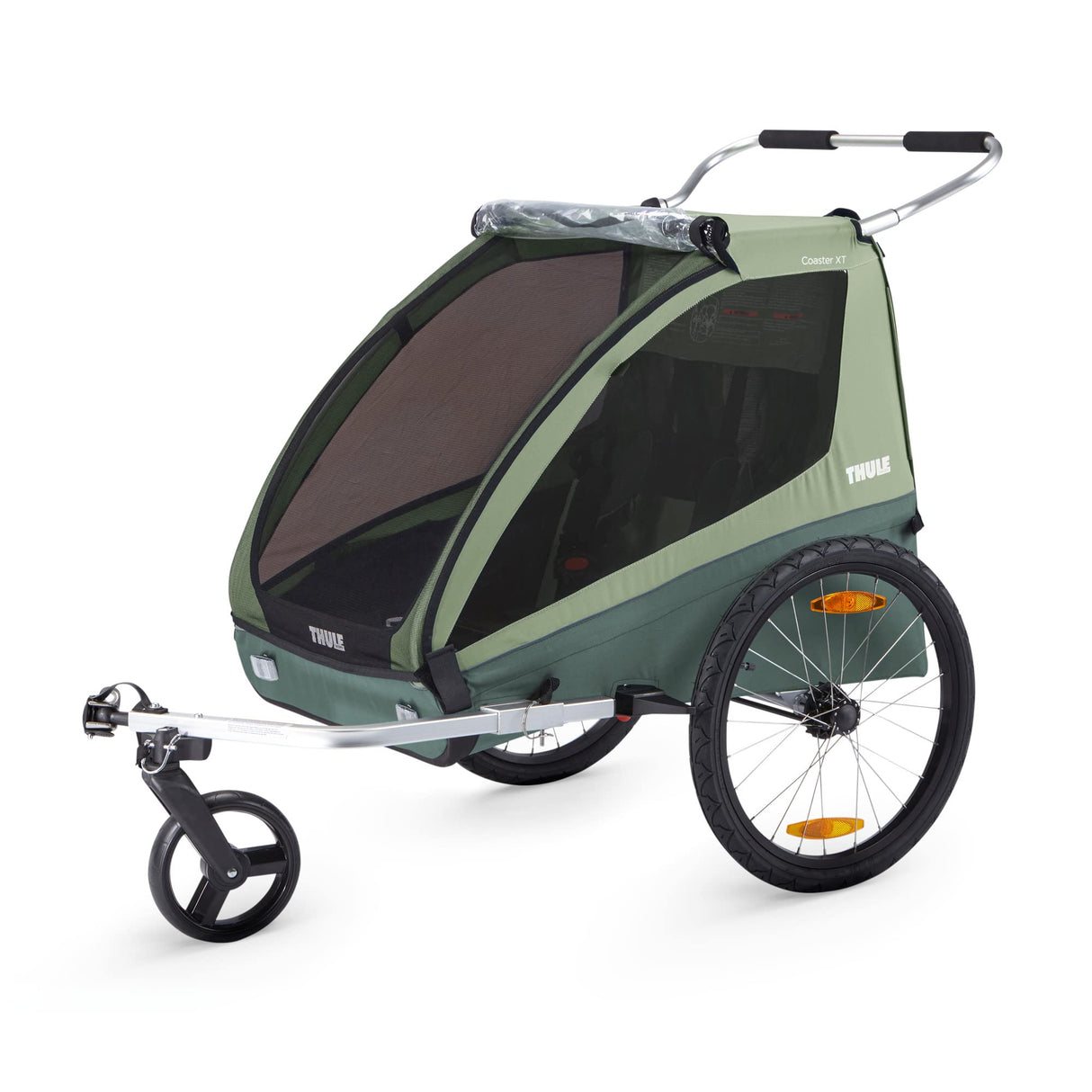Thule, Coaster XT, Remolque De 2 Plazas para Bicicletas, Verde, U, Admirador Unisex