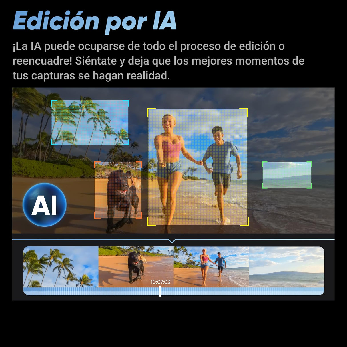 Insta360 X4 Paquete Invisible de Buceo - Cámara de acción Impermeable 8K 360, Vídeo 4K Gran Angular, Selfie Stick Invisible, Protectores de Lente Extraíbles, 135 Min Batería, Edición IA