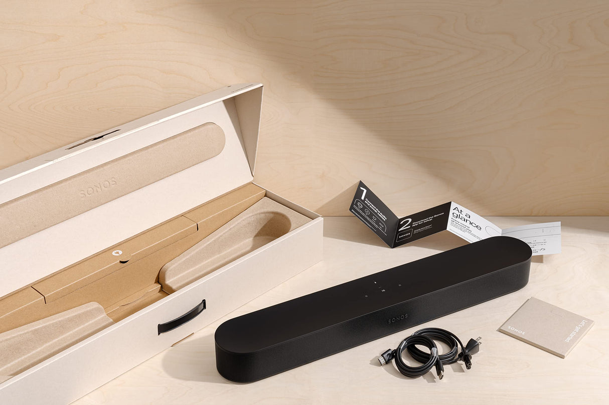Sonos Barra de Sonido Beam (2.ª Gen.) compacta con Dolby Atmos y Control por Voz - Negro