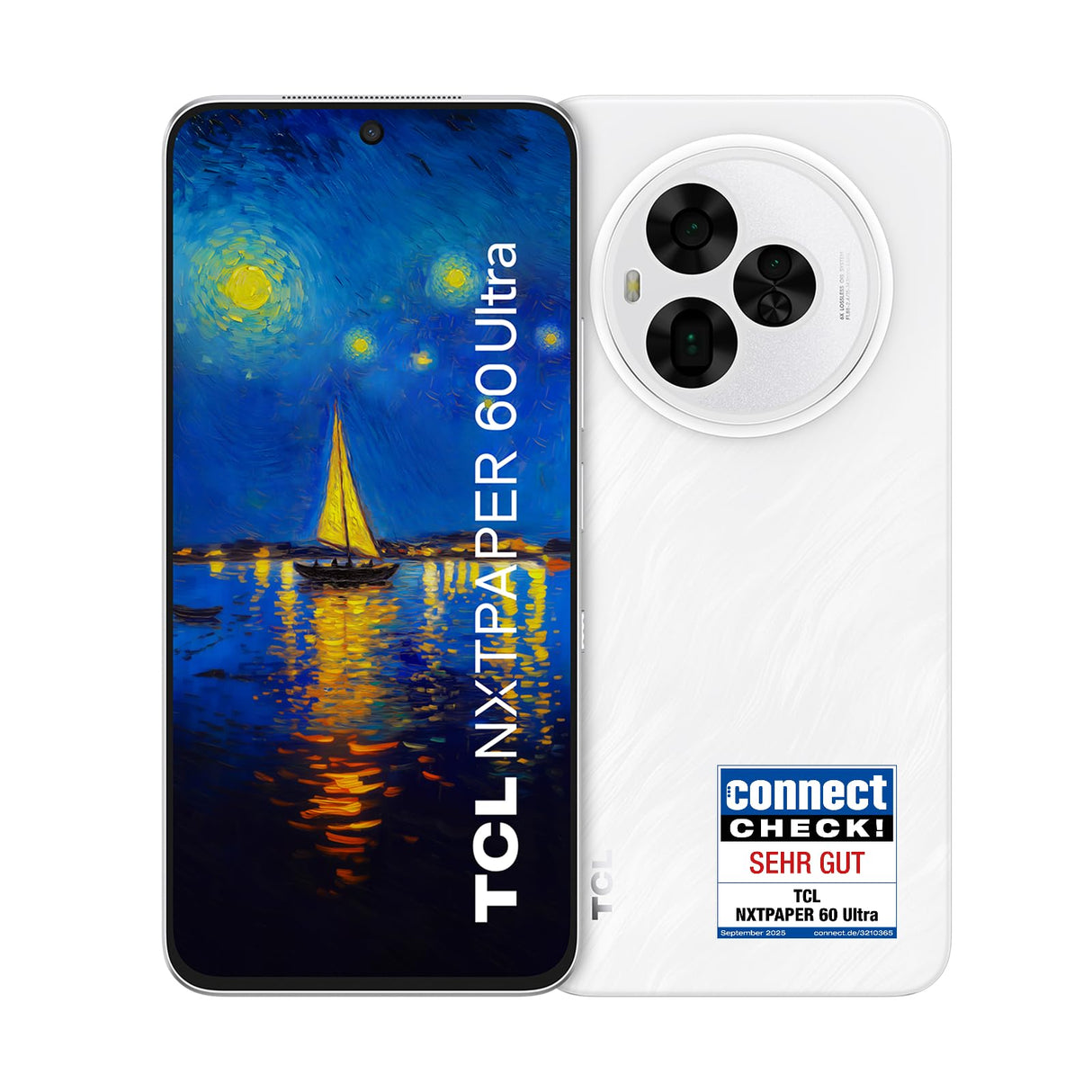 TCL NXTPAPER 60 Ultra 5G, Pantalla FHD+ de 7,2 Pulgadas, 12 GB de RAM + 256 GB de ROM, teléfono con protección Ocular, Color Lunar White.