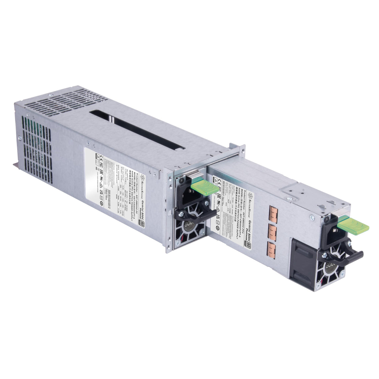 Silverstone Gemini 800C Platinum, Fuente de alimentación 2U CRPS redundante 80 Plus Platinum 800W, SST-GM800C-PF
