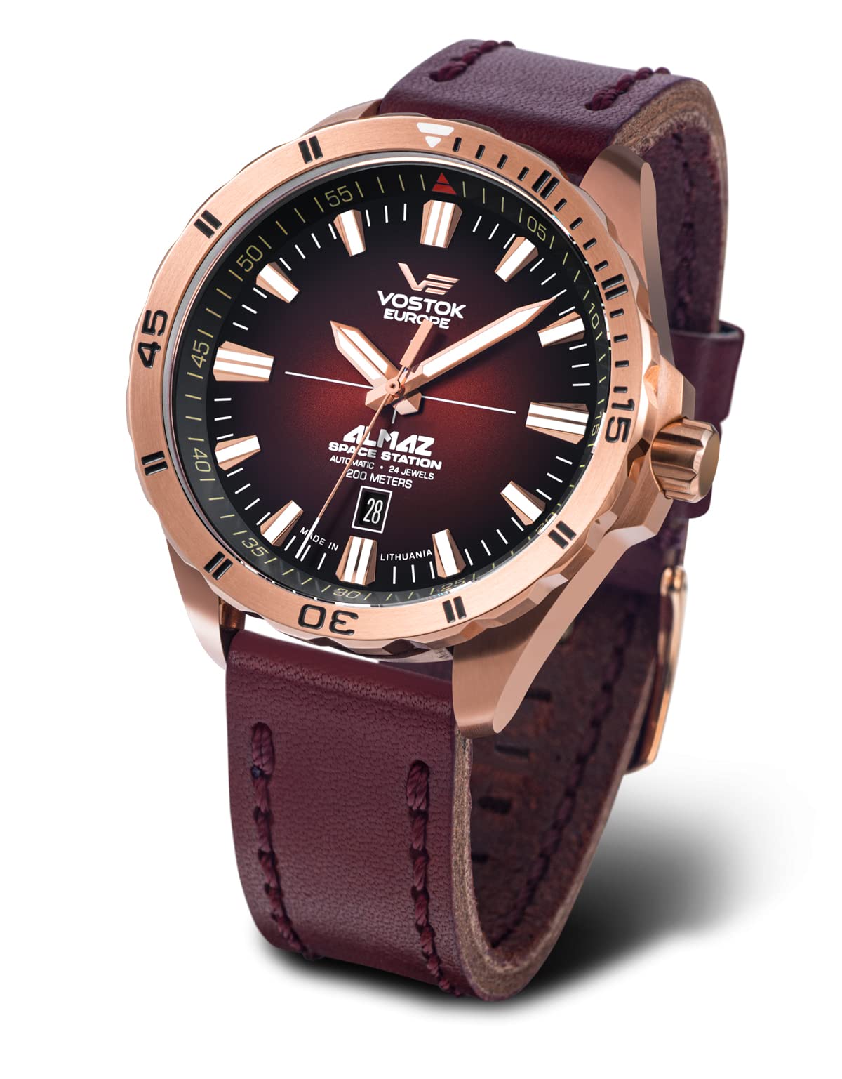 Vostok Europe Reloj Analógico para Hombres de Automático con Correa en Cuero 320B679