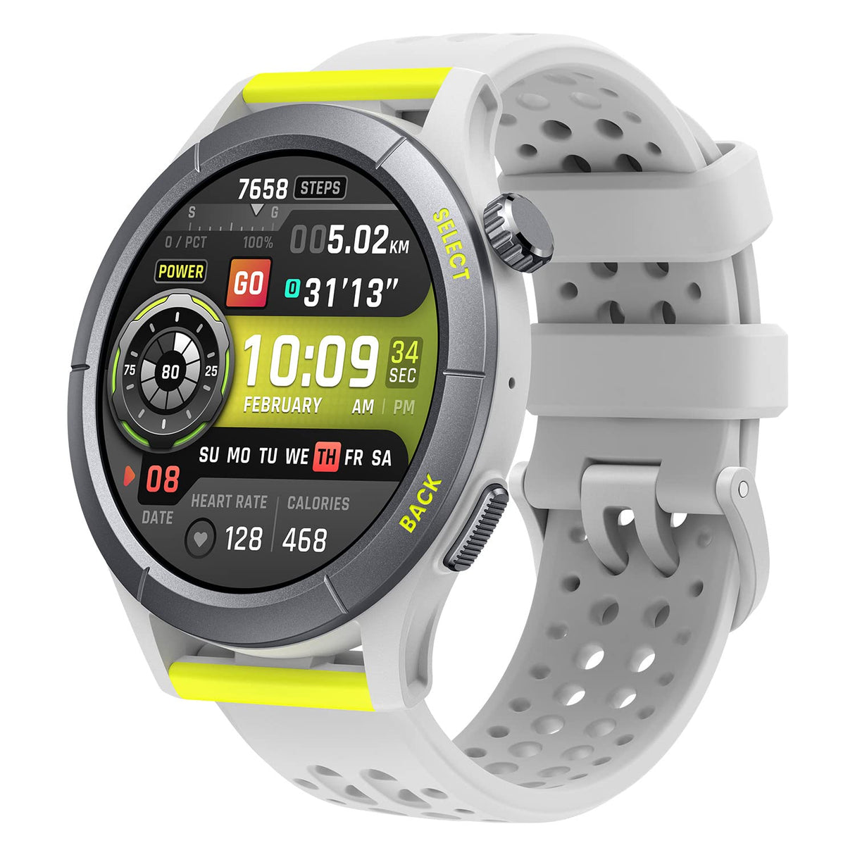 Amazfit Cheetah Round 47mm Reloj inteligente para correr con GPS de doble banda, navegación por rutas y mapas sin conexión, monitor de frecuencia cardiaca, Alexa integrado