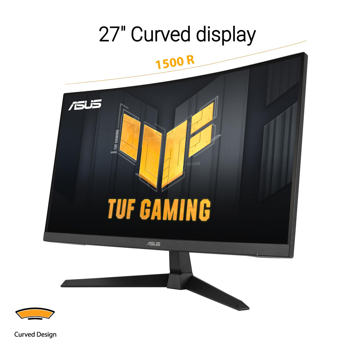 ASUS TUF Gaming VG27VQ3B - Monitor Gaming de 27 Pulgadas Full HD, Curvo, 180 Hz, ELMB Sync, FreeSync, 1 ms de Tiempo de Respuesta, 90% DCI-P3, DisplayWidget Center