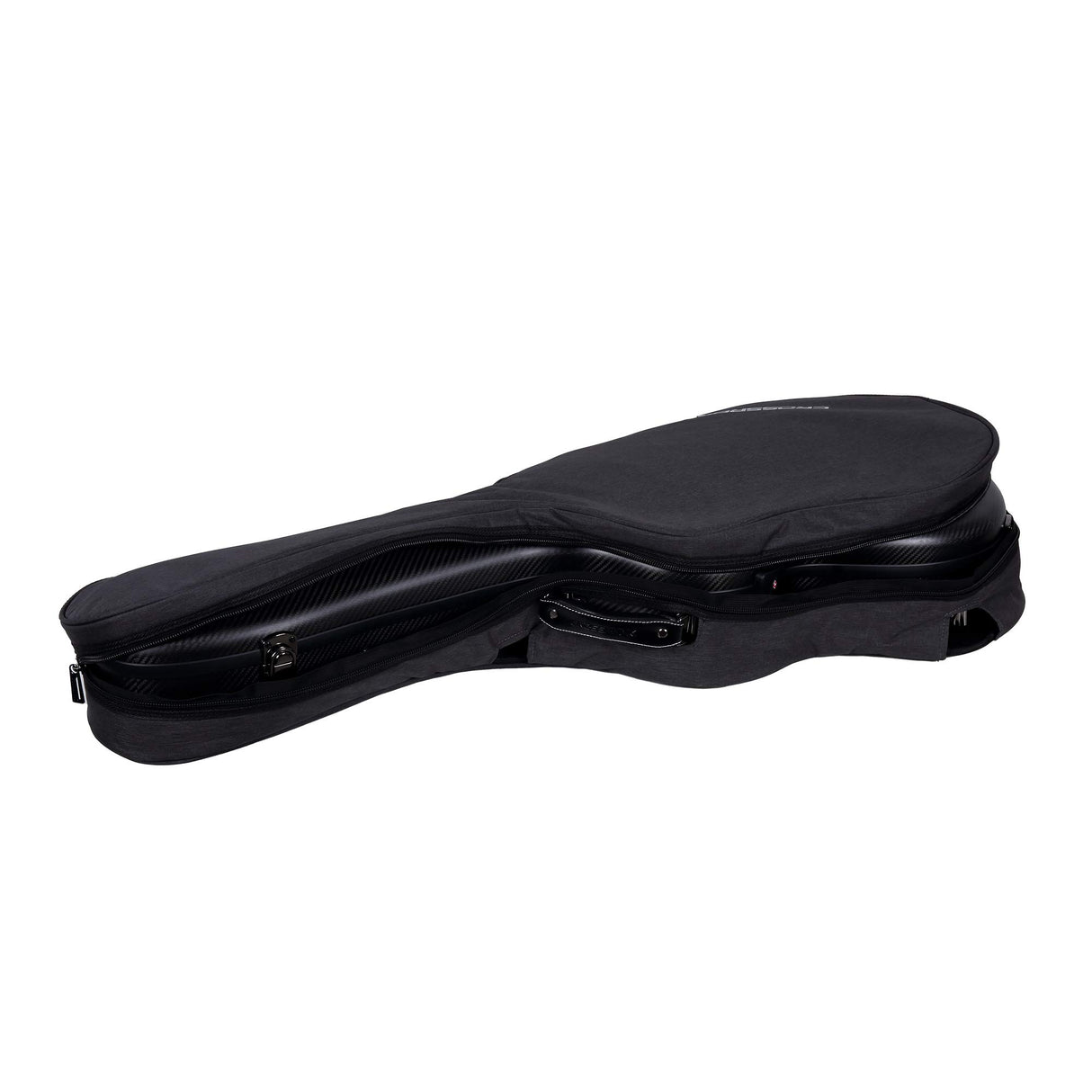 Crossrock Air 4/4 - Funda rígida para guitarra de concierto (100% fibra de carbono, con mochila y funda protectora), Negro, Clásico