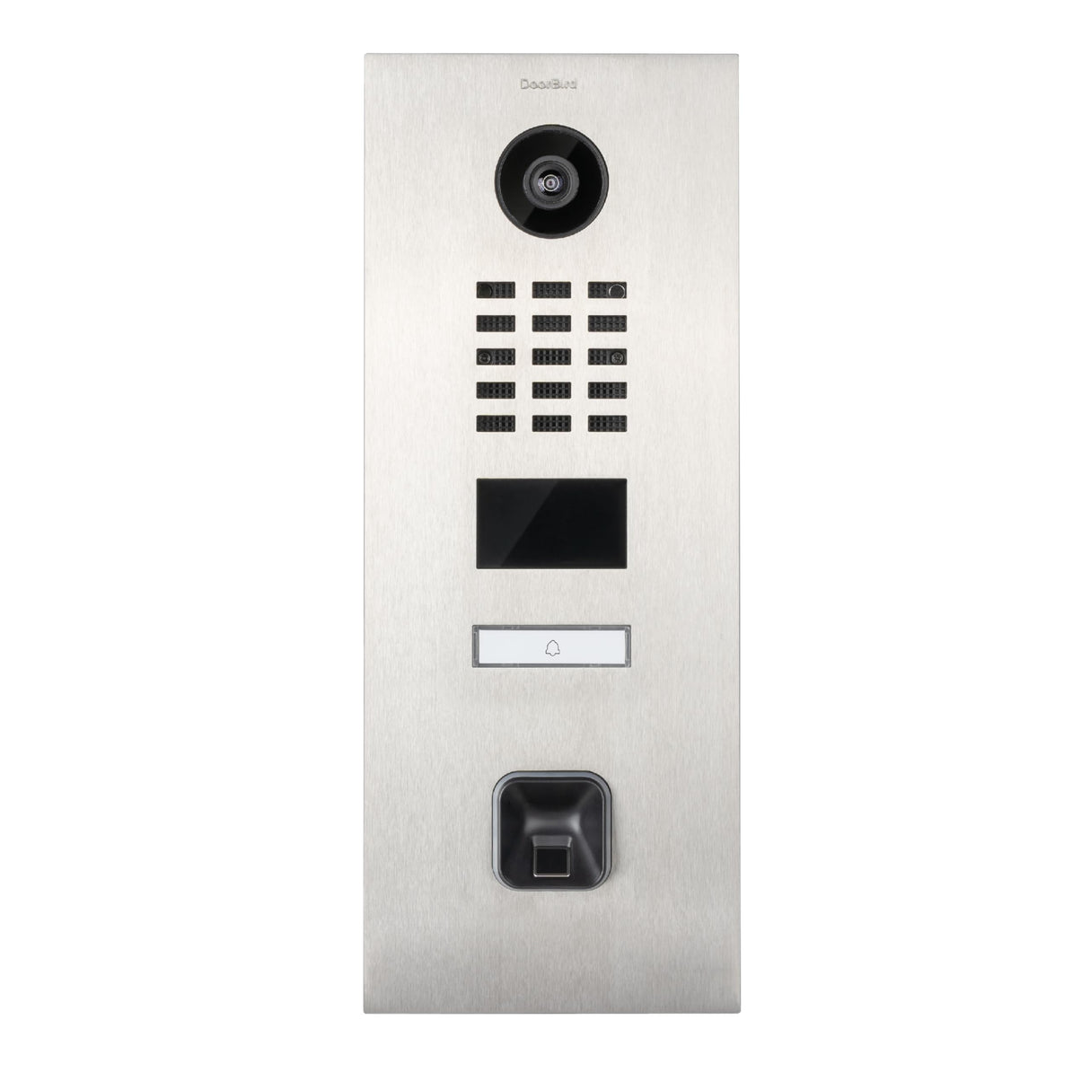 EKEY D2101FV Intercomunicador con solución de Acceso biométrico para Montaje Empotrado, Acero Inoxidable V4a