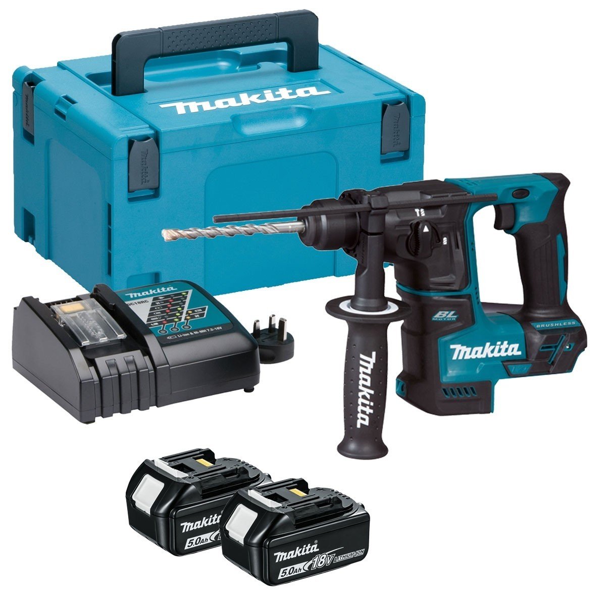 Makita - DHR171RTJ - Martillo ligero 17mm 18V Litio-ion