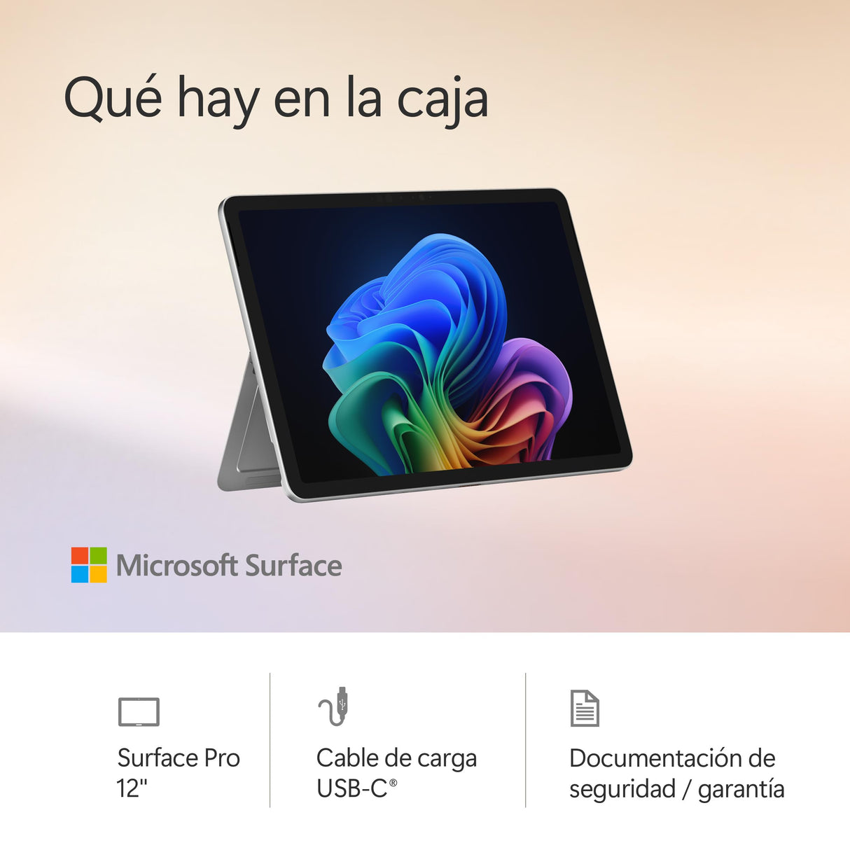 Microsoft Surface Pro | Copilot+ PC | Pantalla táctil LCD 12” | Snapdragon X Plus | 16GB RAM | Almacenamiento de 256GB | Último Modelo | Platino