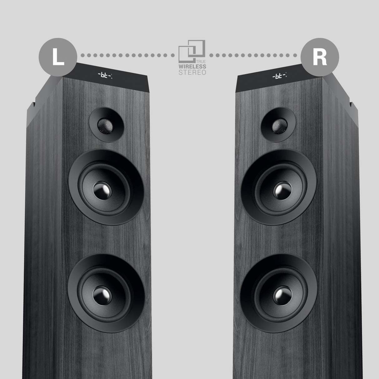 Energy Sistem Tower 7 - Torre de sonido con la tecnologia True Wireless (100 W, luz ambiente, pantalla, USB/microSD, Bluetooth, FM) color negro