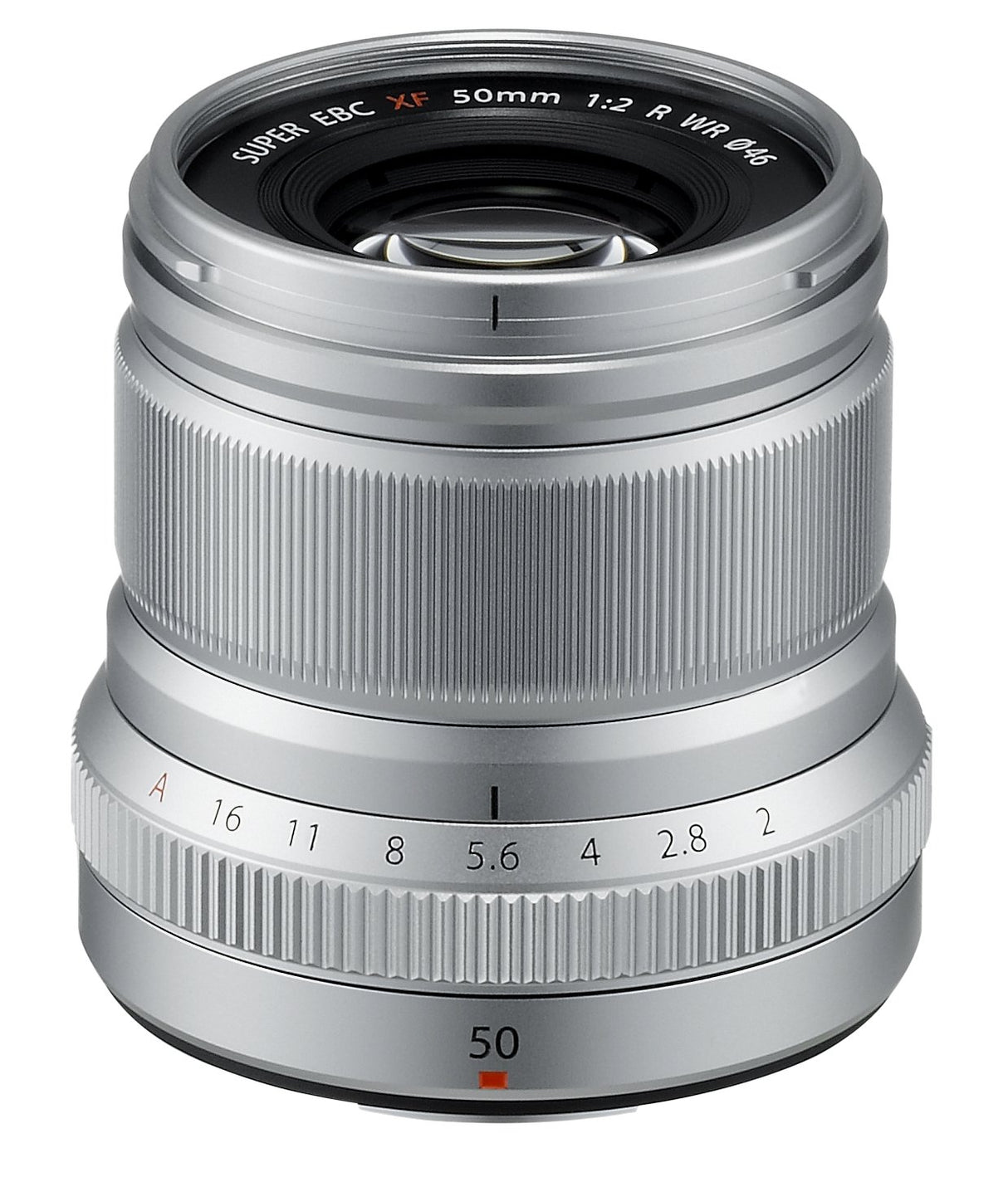 Fujifilm Fujinon XF50 mm F2 R WR - Objetivo para Fujifilm con montura X (distancia focal de 50 mm, apertura f/2-16, autofocus), color plata