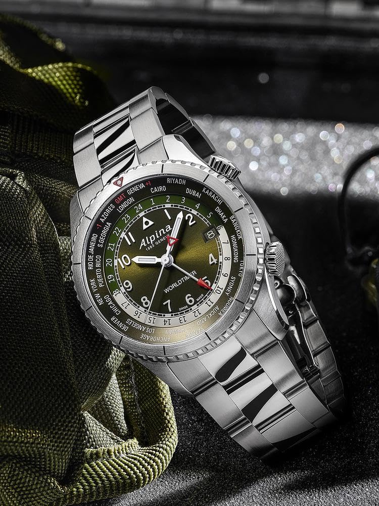 Alpina Reloj Analógico para Hombre de Cuarzo con Correa en Acero Inoxidable mid-39671