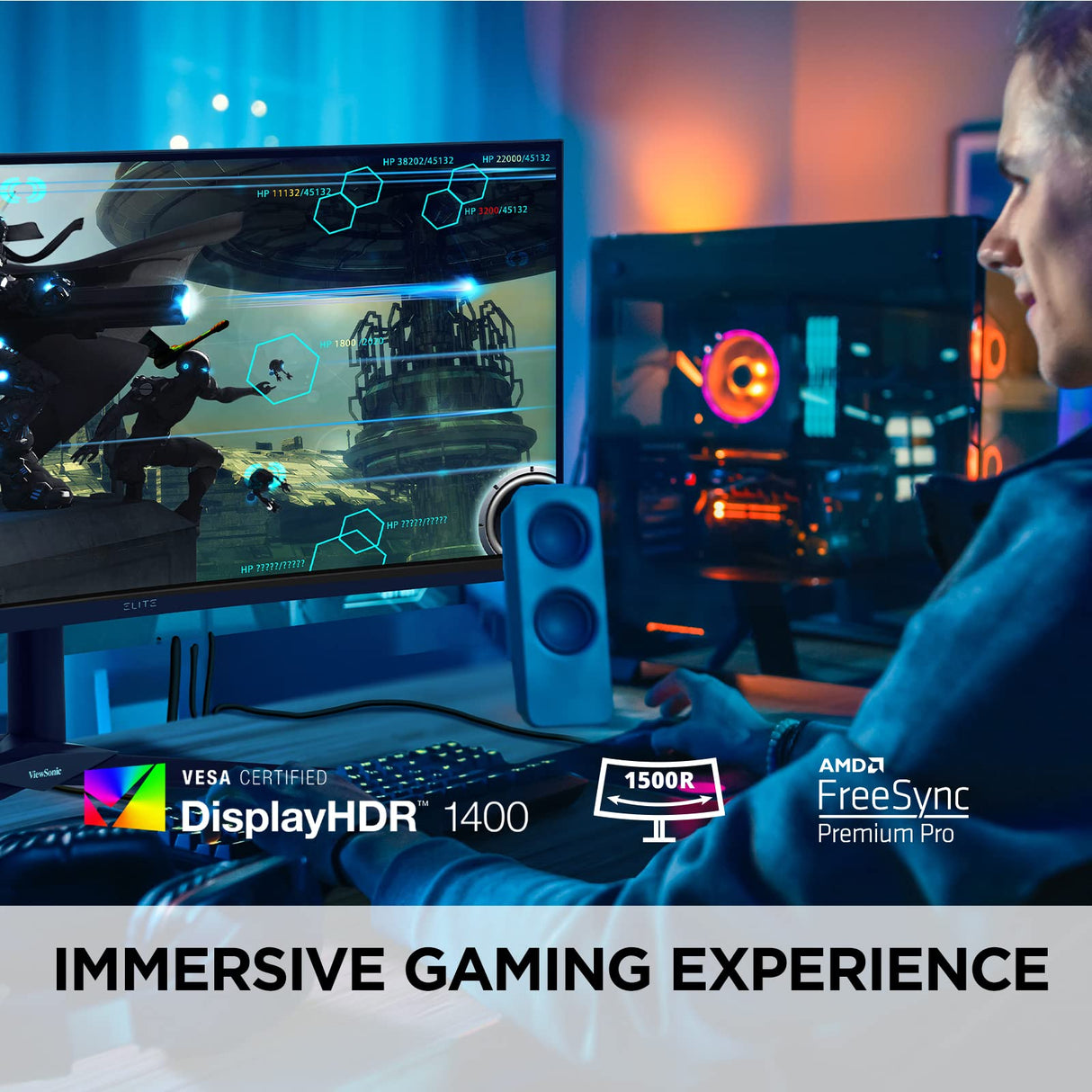 ViewSonic XG341C-2K, 86,36 cm (34 Zoll), 200Hz, UWQHD, VA - Quantum Dot, HDMI, DP, USB-C
