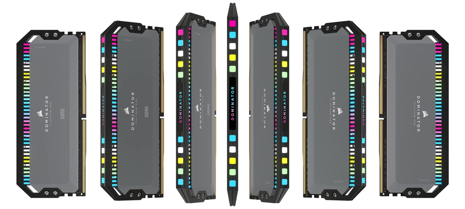 Corsair Dominator Platinum RGB DDR5 64 GB (2 x 32 GB) 5200MHz C40 Memoria optimizada de AMD (12 LED RGB CAPELLIX ultrabrillantes, Refrigeración DHX patentada, Compatibilidad con AMD Expo) Gris Frío