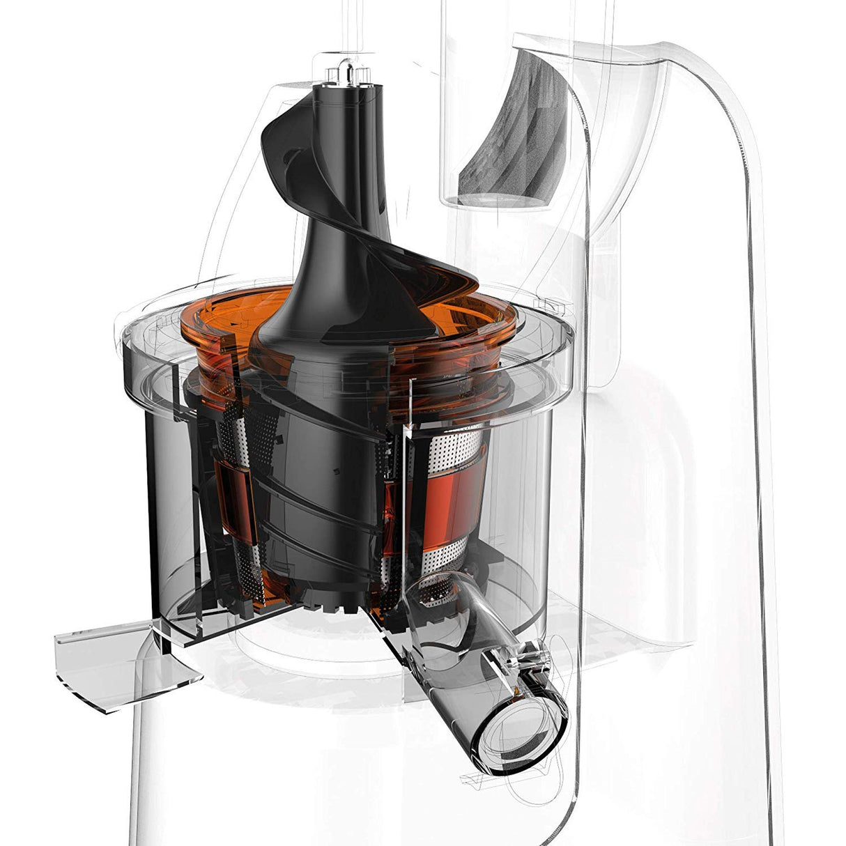 Imetec Succovivo Pro 2000 - Licuadora de prensado en frío, Extractor de Zumo, Extracción Lenta 48 RPM, 2 filtros de jugo, Accesorio para Granizados y Sorbetes, Kit para Máscaras de Belleza