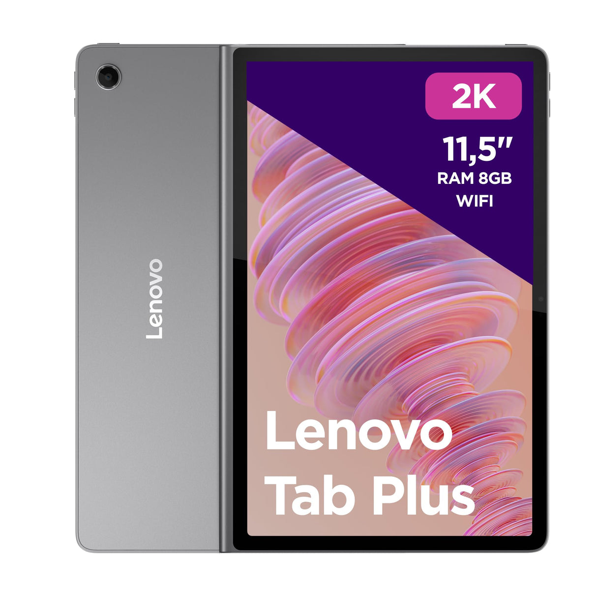 Lenovo Tab Plus, Pantalla 2K de 11,5" - (procesador MediaTek Helio G99, RAM de 8 GB, Memoria de 128 GB, WiFi, Tableta Android 13) - Luna Grey, Exclusiva de Amazon