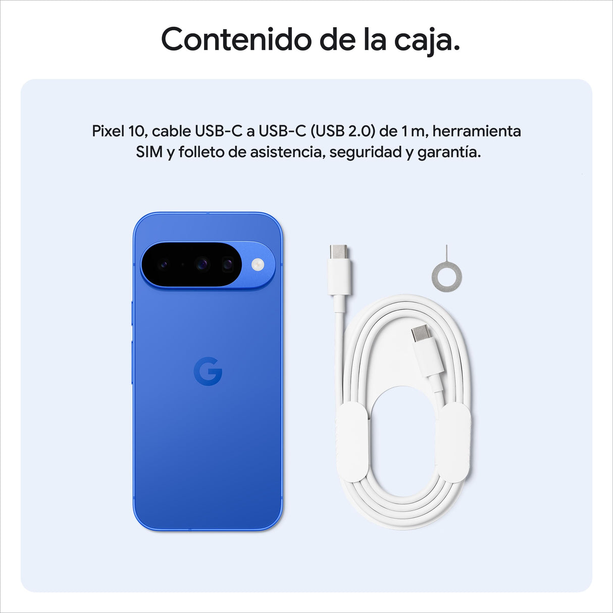 Google Pixel 10 - Smartphone Android Libre con Gemini, cámara Trasera Triple Avanzada, batería de más de 24 Horas y Pantalla Actua de 6,3" - Glaciar, 128GB