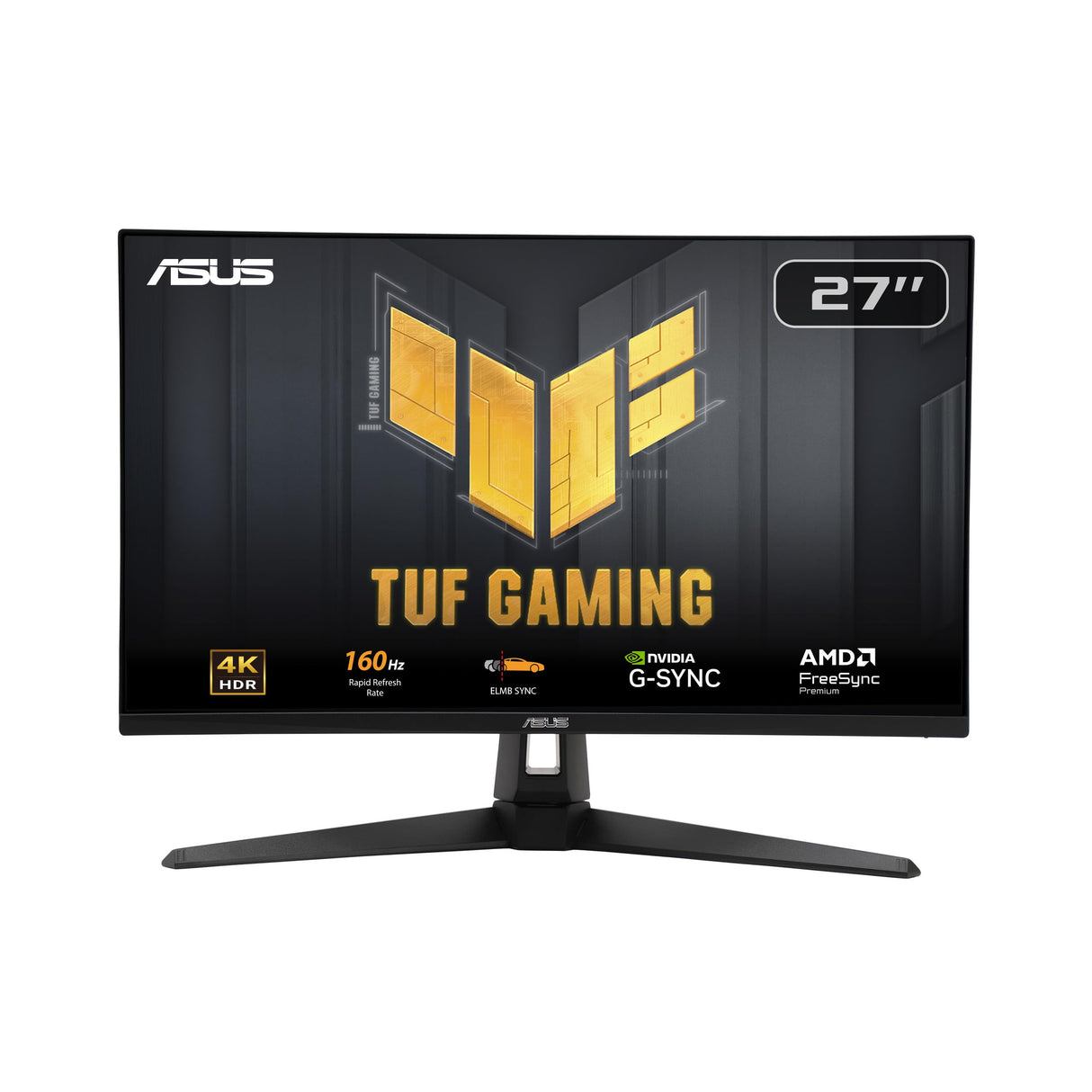 ASUS TUF Gaming VG27UQ1A Monitor Gaming de 27 Pulgadas 4K, HDR, 160 Hz, ELMB Sync, Tiempo de Respuesta de 1 ms, 95% DCI-P3, DisplayWidget Center, AMD FreeSync Premium, Compatible con NVIDIA G-Sync