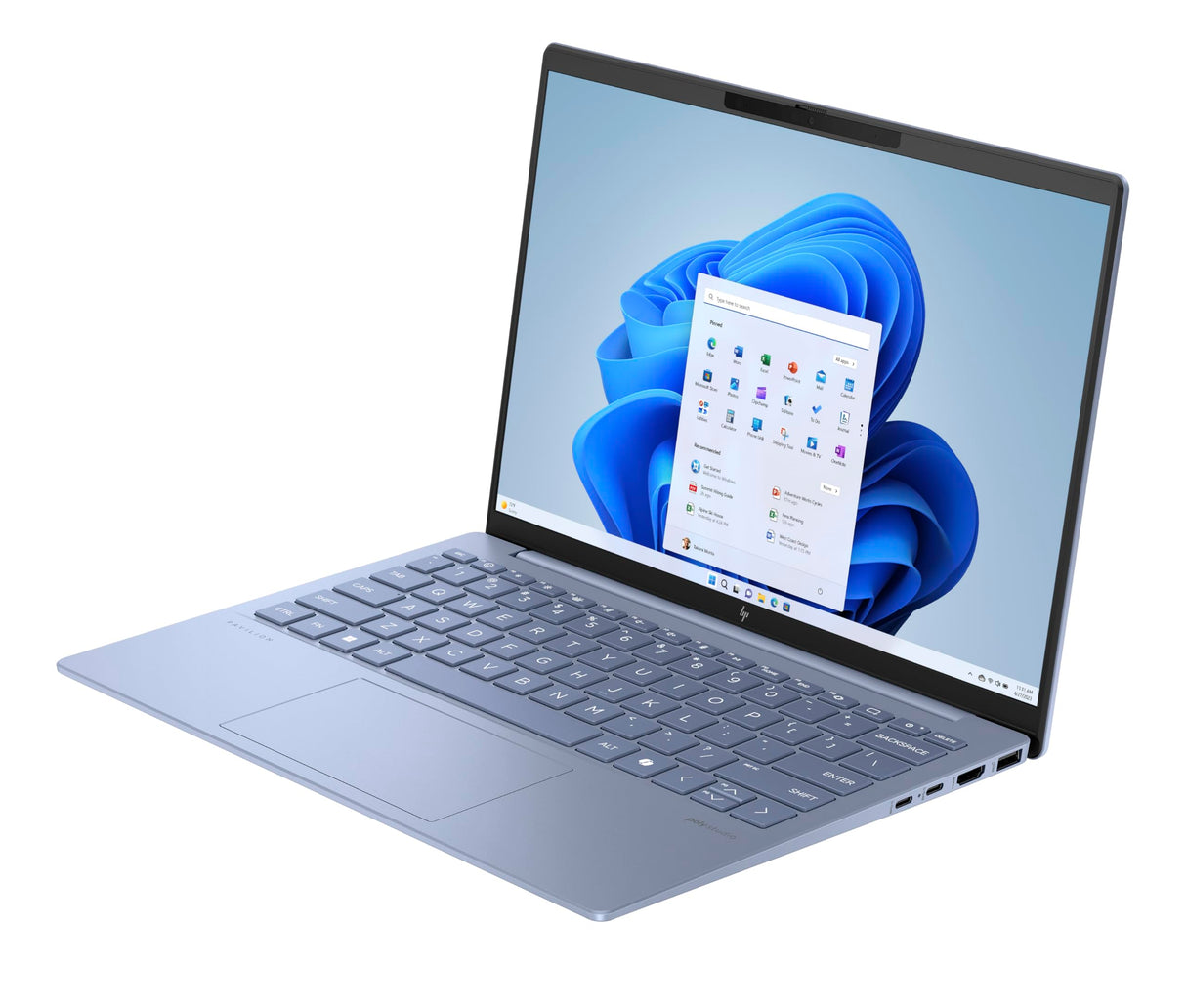 HP Pavilion Aero 13-bg0000ns - Ordenador portátil Ultraligero de 13.3" WUXGA (AMD Ryzen 7 8840U, 16GB RAM, 1TB SSD, AMD Radeon, Windows 11) Blue - Teclado QWERTY Español