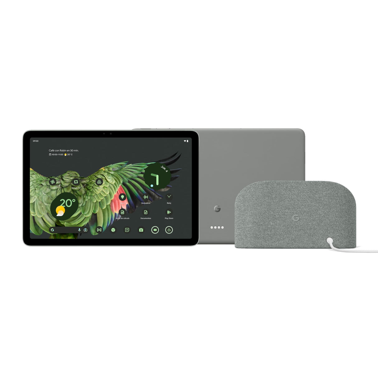 Google Pixel Tablet con Base de Carga - Tablet Android con Pantalla de 11 Pulgadas y batería de duración extralarga - 8 GB de RAM - 256 GB de Almacenamiento - Verde liquen