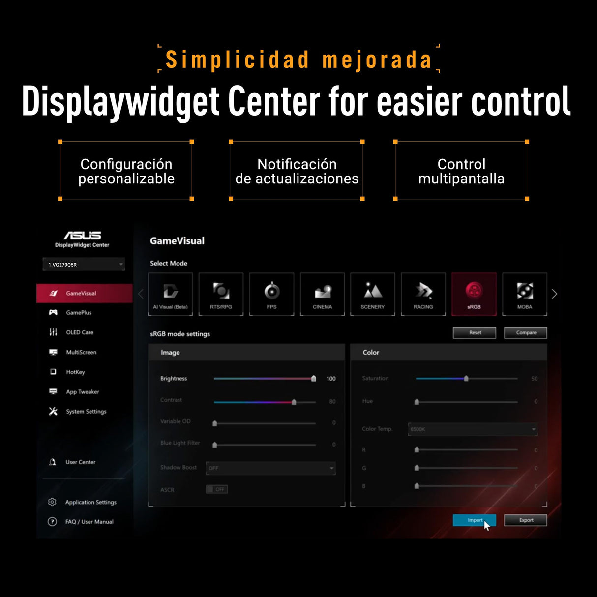 ASUS TUF Gaming VG279Q5R - Monitor de 27", Full HD (1920 x 1080), 200 Hz, Fast IPS, ELMB, 0,3 ms GTG (mín.), Altavoces estéreo, DisplayWidget Center, AI Visual