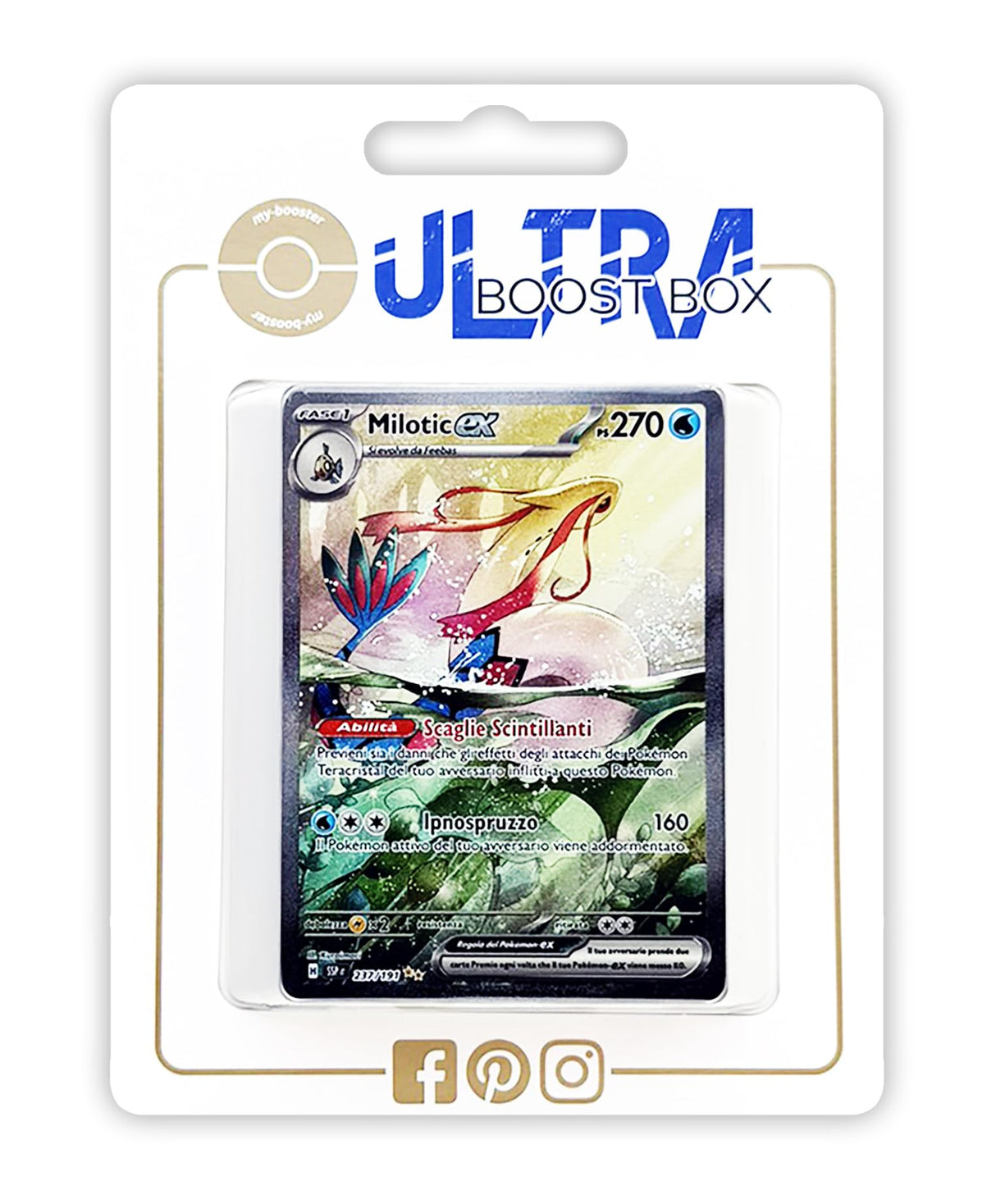 Milotic ex 237/191 Alternativo Pokémon Gallery Secreta - Ultraboost X Scarlatto e Violetto 8 - Scintille Folgoranti