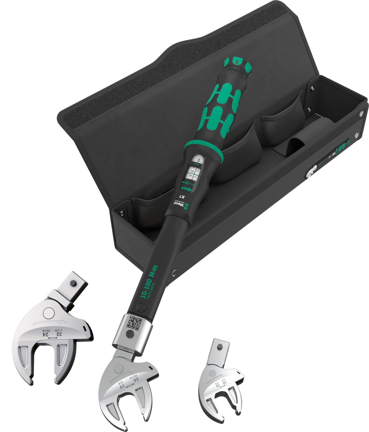 Wera 05136076001 9530 Juego de llave dinamométrica para bombas caloríficas/sistemas de climatización, 4 piezas