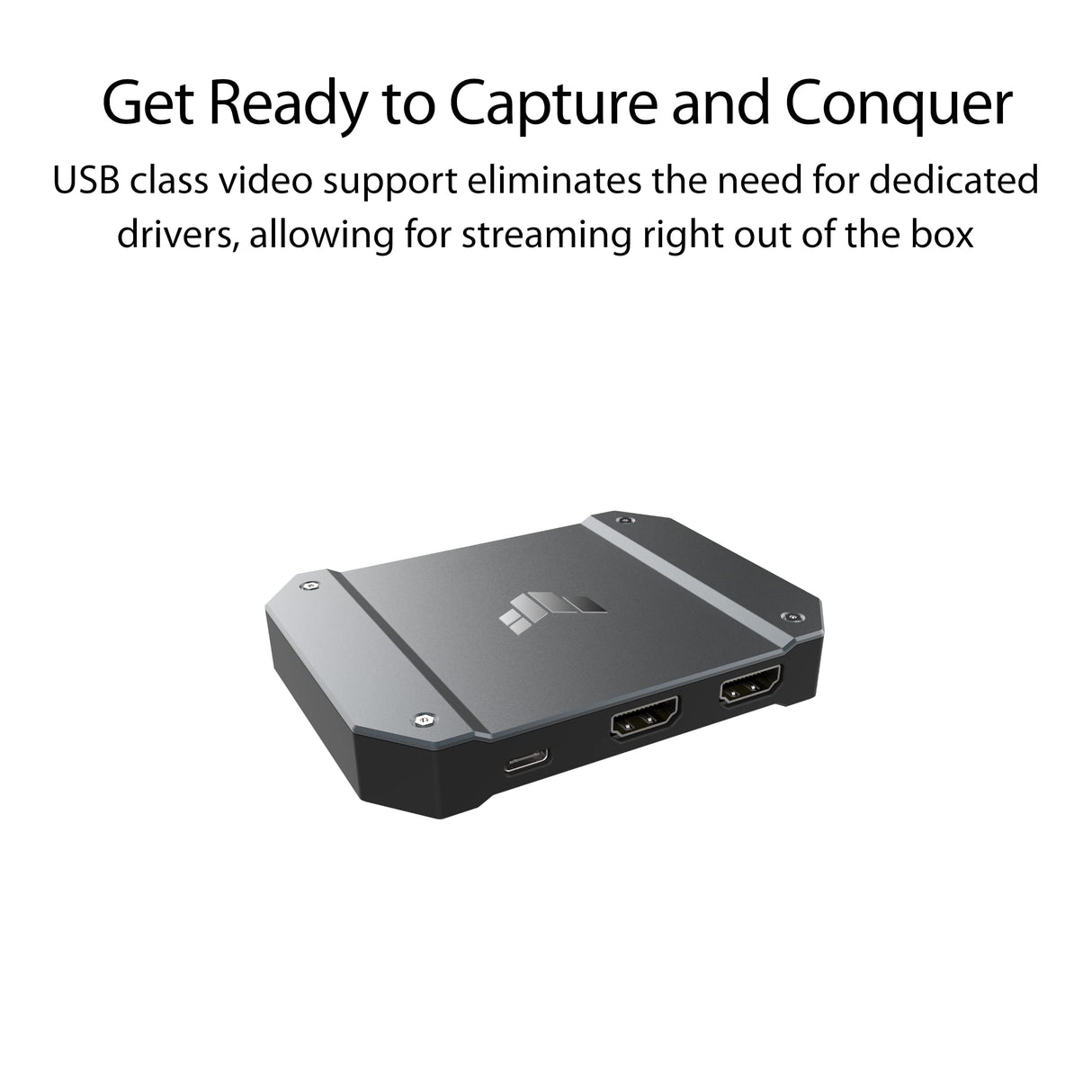 ASUS TUF Gaming Capture Card CU4K30 (4K60 HDR de Paso, Captura 4K30, USB C 3.2, entradas de Audio/Controlador, Certificación OBS, Latencia ultrabaja, PS4 / PS4 Pro / PS5, Xbox One/Series X/S)