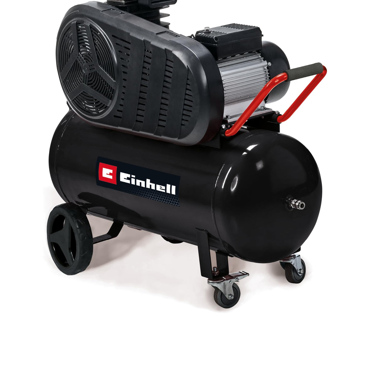 Einhell Compresor TE-AC 430/50/10 (3000 W, máx. 10 bar, depósito 50 L, potencia de aspiración 430 l/min, velocidad de motor 2850 rpm, reductor de presión, manómetro, acoplamiento rápido)