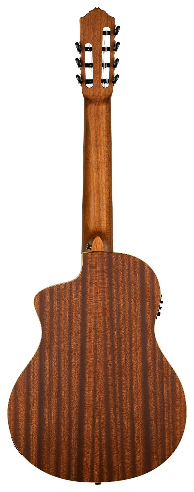 Ortega Guitars Family Series Pro - Guitarra de concierto de 7 cuerdas, electroacústica, abeto y sapele con acabado satinado, color natural, incluye funda (RCE133-7)