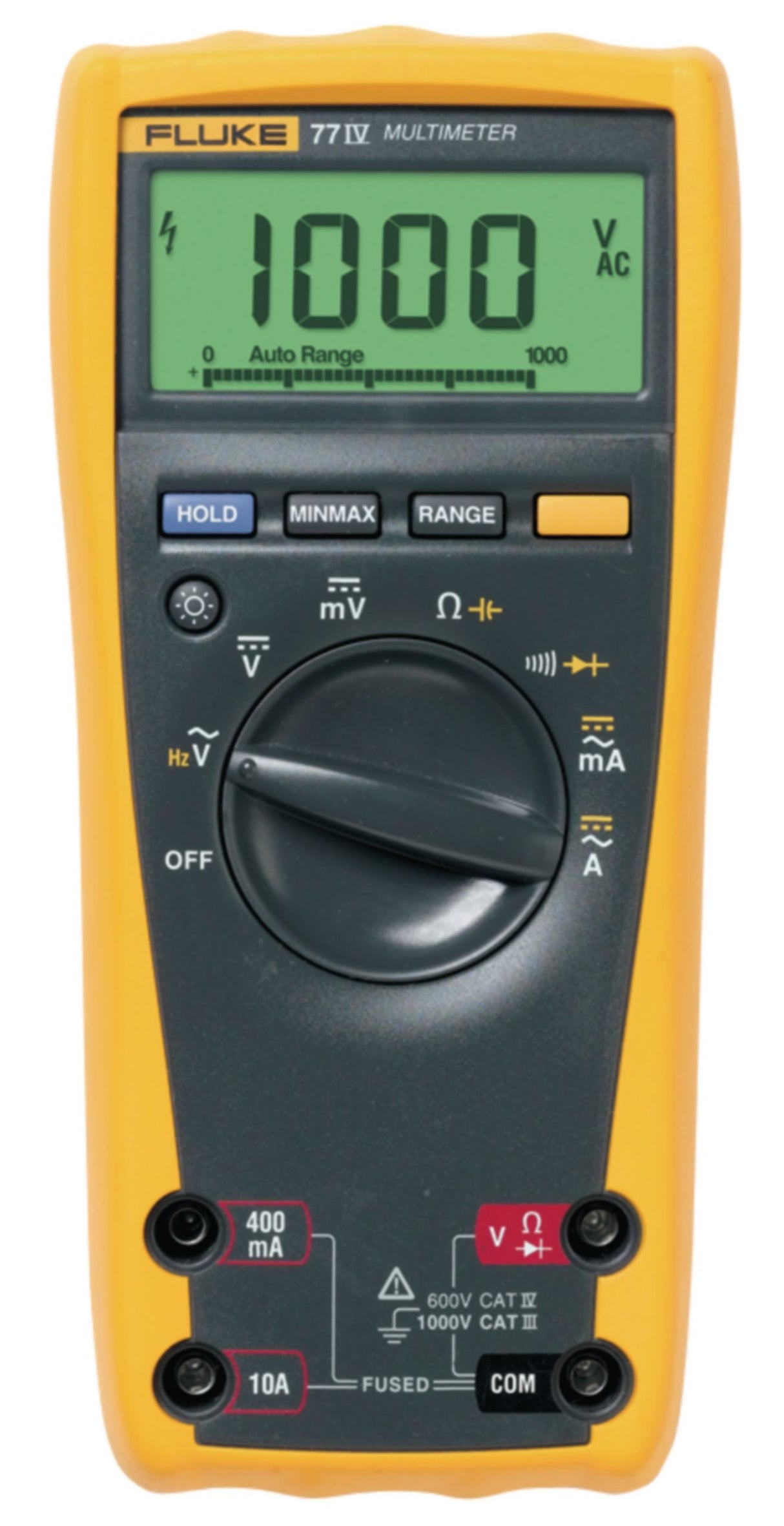 FLUKE-77-4/EUR,INDUSTRIAL MULTIMETER, 1000V CAT III, EUROPE