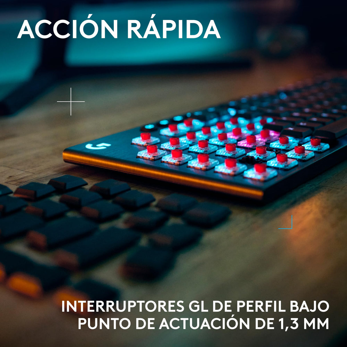 Logitech G G915 X LIGHTSPEED Teclado para gaming inalámbrico de perfil bajo, teclas de PBT de doble moldeado, elegante acabado en aluminio, interruptores táctiles marrones GL, PC/Mac,QWERTY ESP,Negro