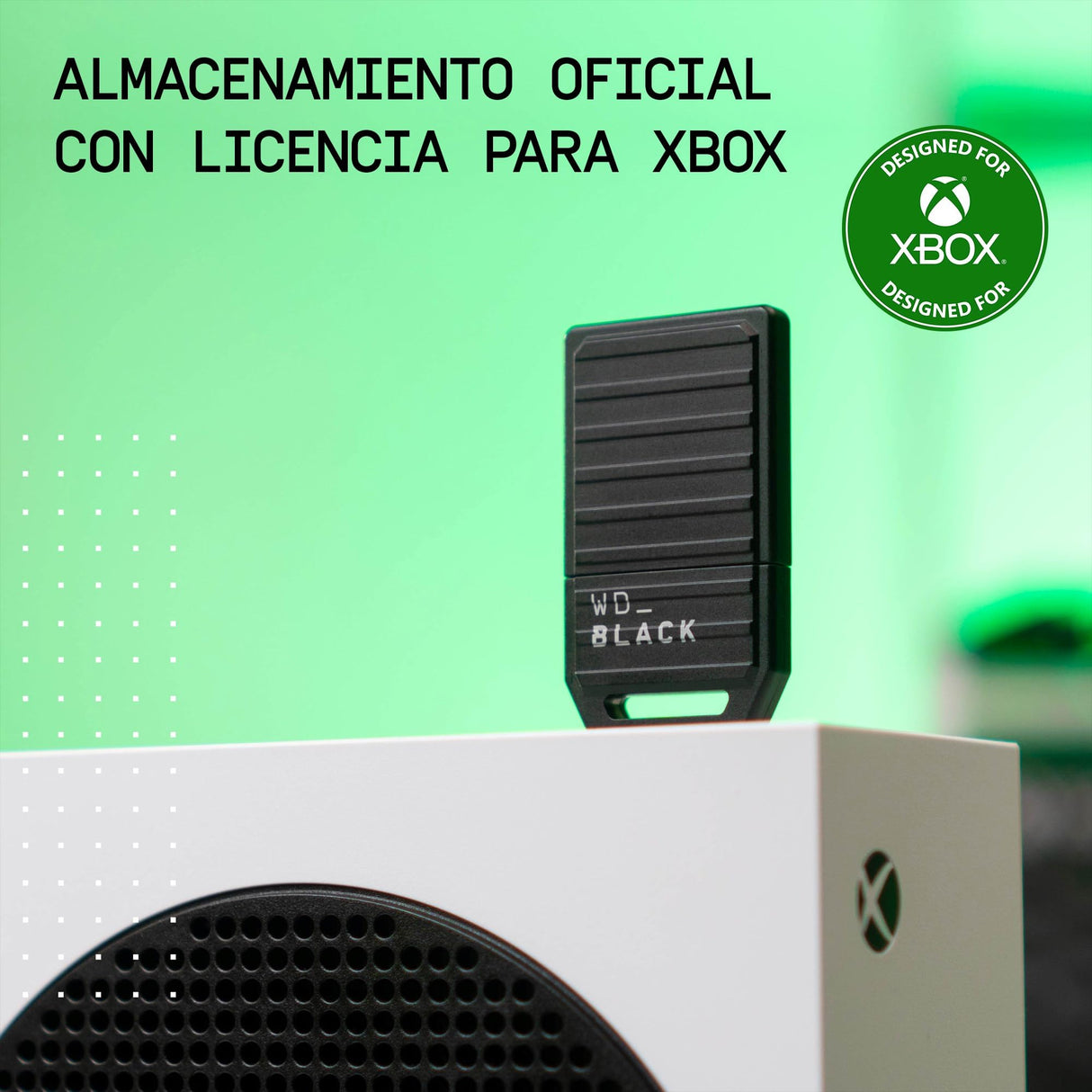 WD_BLACK C50 2 TB Tarjeta de expansión para Xbox (Compatible con la Serie X|S, Plug-and-Stay, Velocity Architecture, Reanudación rápida, Subscripción gratuia de 1 Mes de Xbox Game Pass) Black