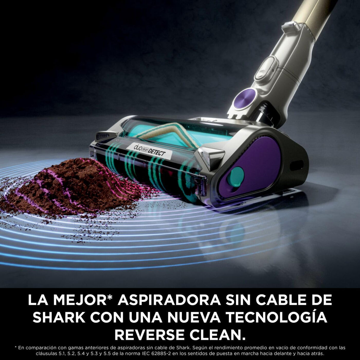 Shark PowerDetect Clean&Empty Aspiradora sin cable, DuoClean Detect, limpieza inversa, base de autovaciado de 2 l, Anti-Hair Wrap Plus, autonomía de 70 min,cepillos multisuperficie, gris, IP3251AMZEUT