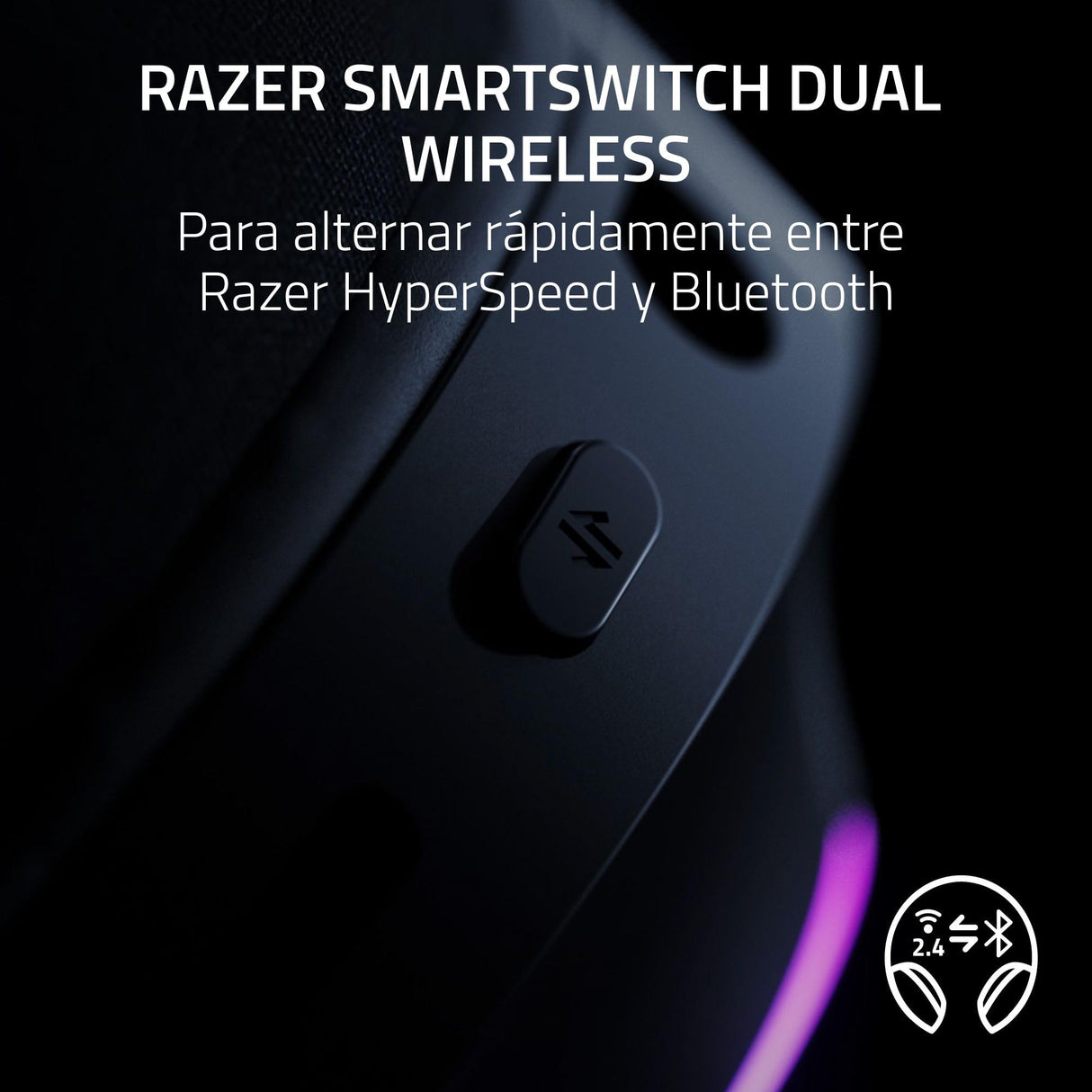 Razer Barracuda X Chroma - Auriculares inalámbricos para Juegos multiplataforma con 6 Zonas Chroma RGB (SmartSwitch Hyperspeed y Bluetooth, Altavoces de 40mm, micrófono Desmontable) Negro