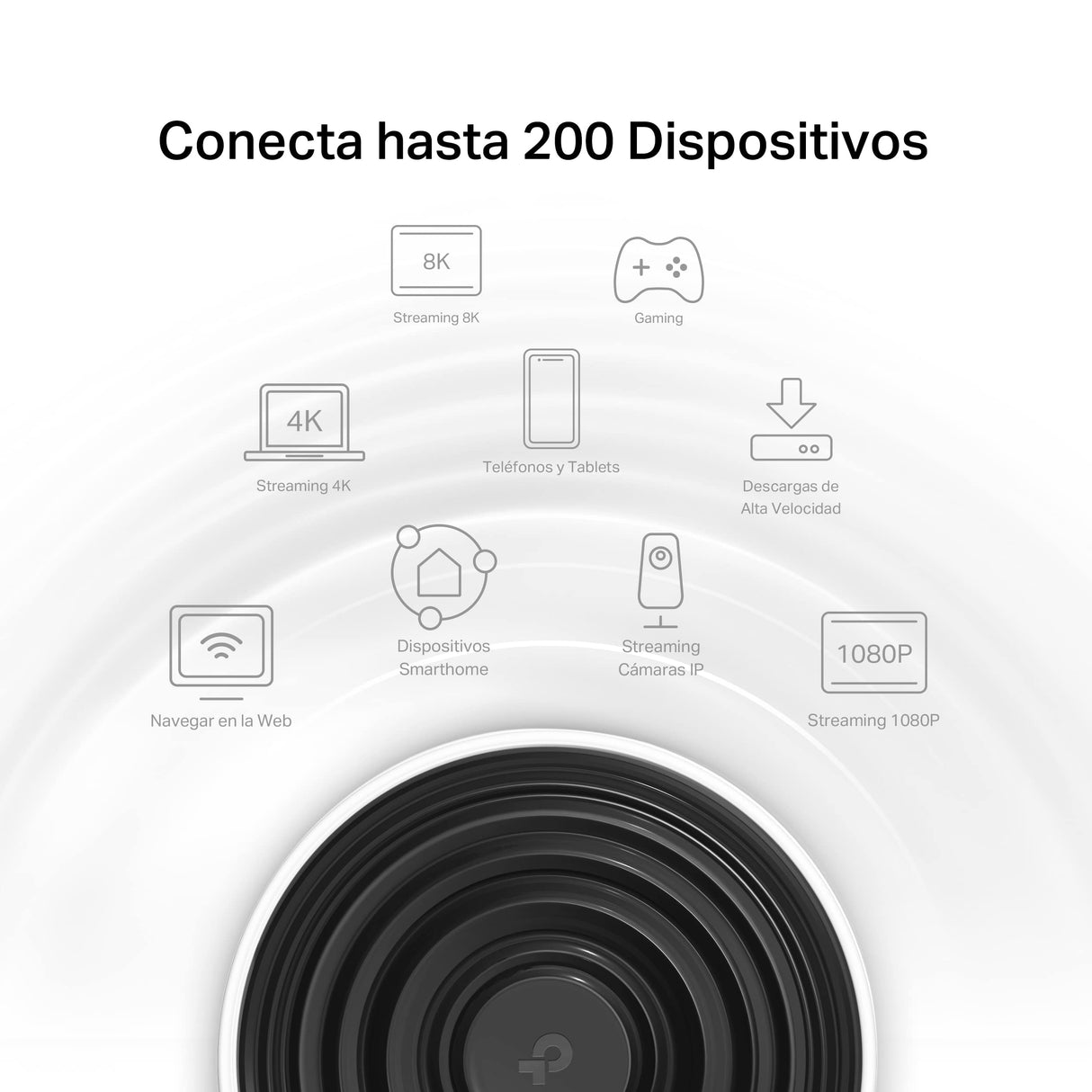 TP-Link Deco XE75 (3-Pack), WiFi AI Mesh AXE5400, WiFi 6E,Banda 6GHz, Ancho Canal de 160MHz,Cobertura WiFi de 668 m2, 3 Puerto Gigabit Instalación hasta 200 Dispositivos