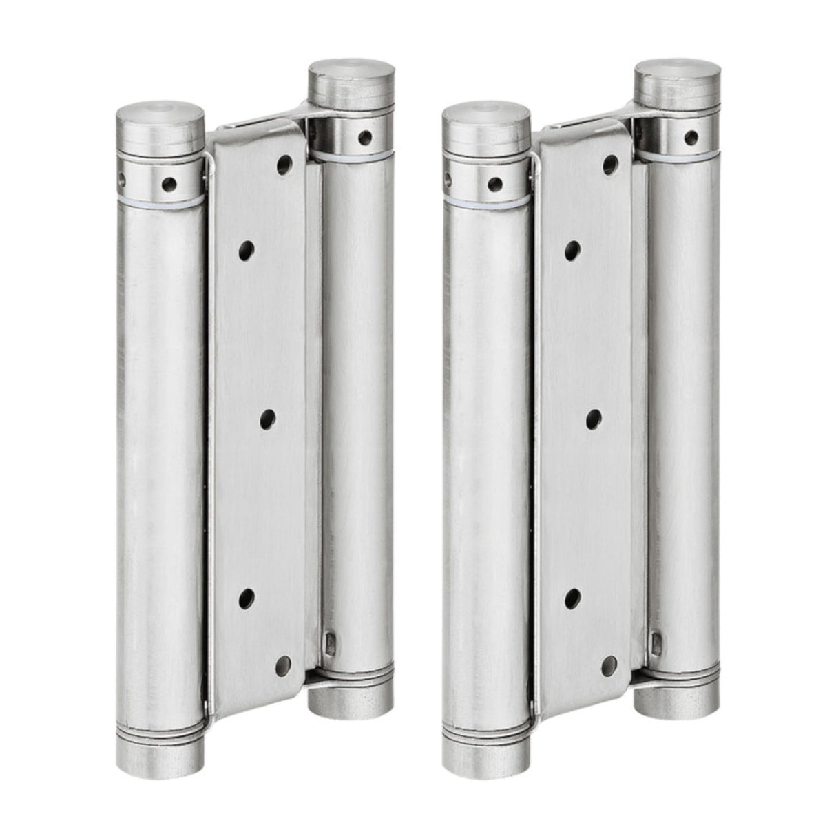 cyclingcolors 1x Par Bisagra de Puerta Vaivén Batiente de 180° con Resorte de Doble Acción para Puerta de Hasta 70 kg Western Saloon, Acero inoxidable