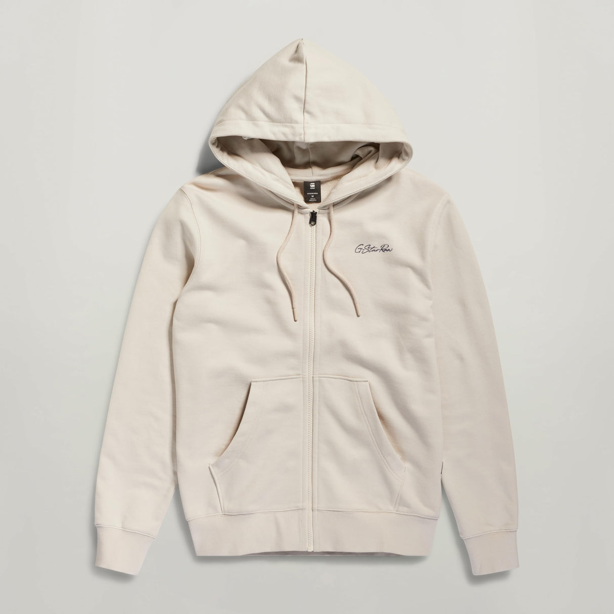 G-Star para Hombre Sudadera Back Graphic Zip Through Hooded, Beige (Whitebait D24769-D562-1603), XXL